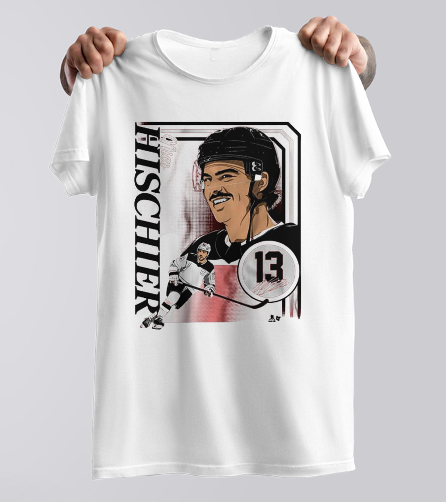 Nico Hischier Collage Frame Number 13 Hockey T-Shirt