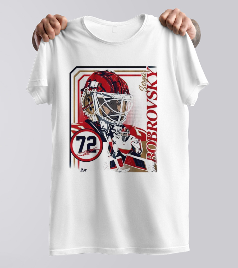 Sergei Bobrovsky 72 Collage Frame Hockey Goalie Mask Action Pose T-Shirt