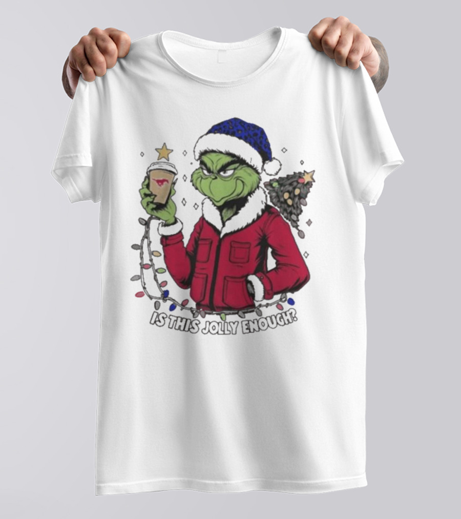 SMU Mustangs Santa Grinch Is This Jolly Enough Merry Christmas T-Shirt