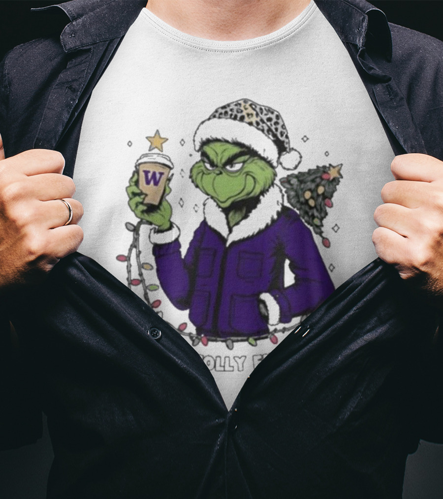 Washington Huskies Grinch Is This Jolly Enough Merry Christmas T-Shirt