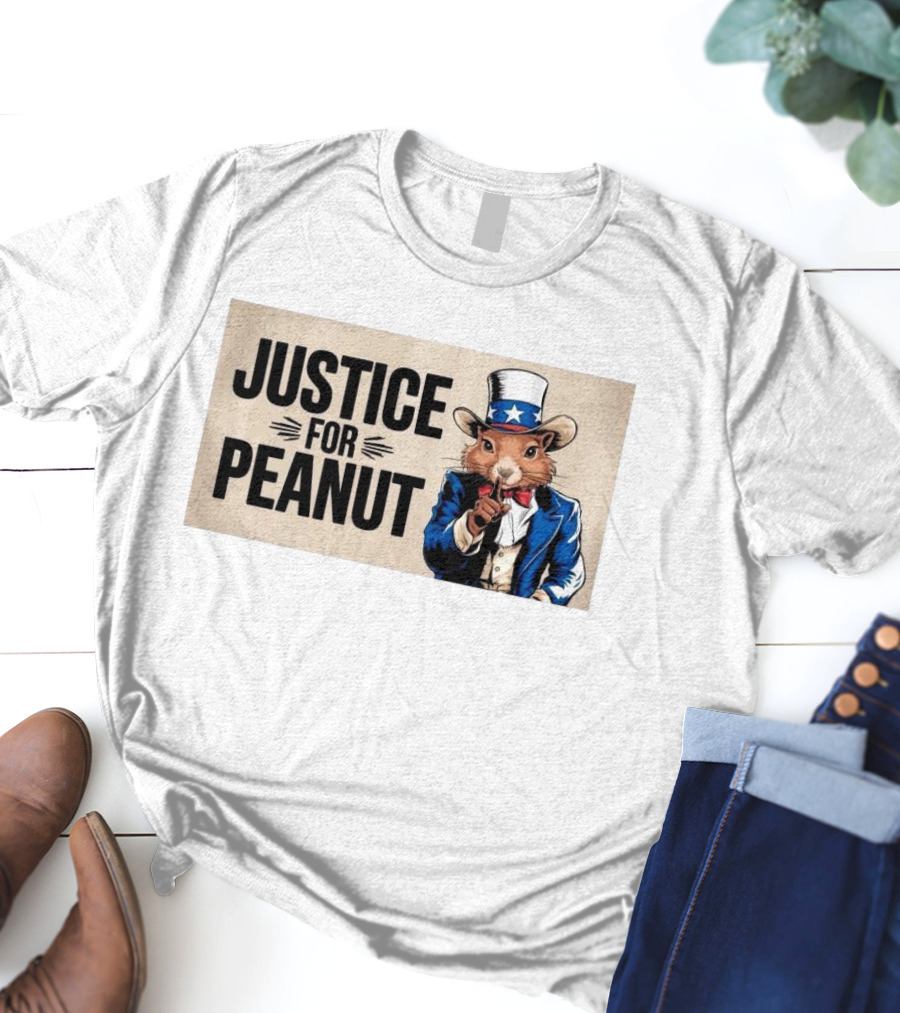 Justice For Peanut Squirrel Uncle Sam T-Shirt