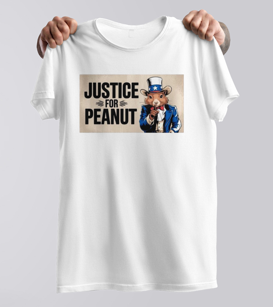 Justice For Peanut Squirrel Uncle Sam T-Shirt