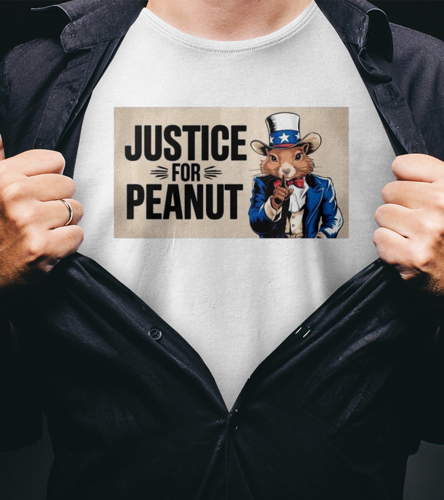 Justice For Peanut Squirrel Uncle Sam T-Shirt
