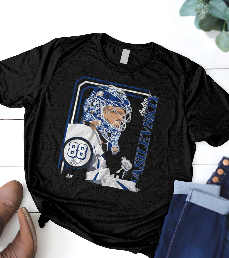 Andrei Vasilevskiy 88 Hockey Goalie Collage Frame T-Shirt