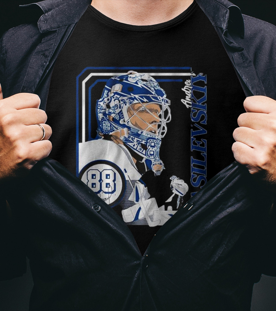 Andrei Vasilevskiy 88 Hockey Goalie Collage Frame T-Shirt