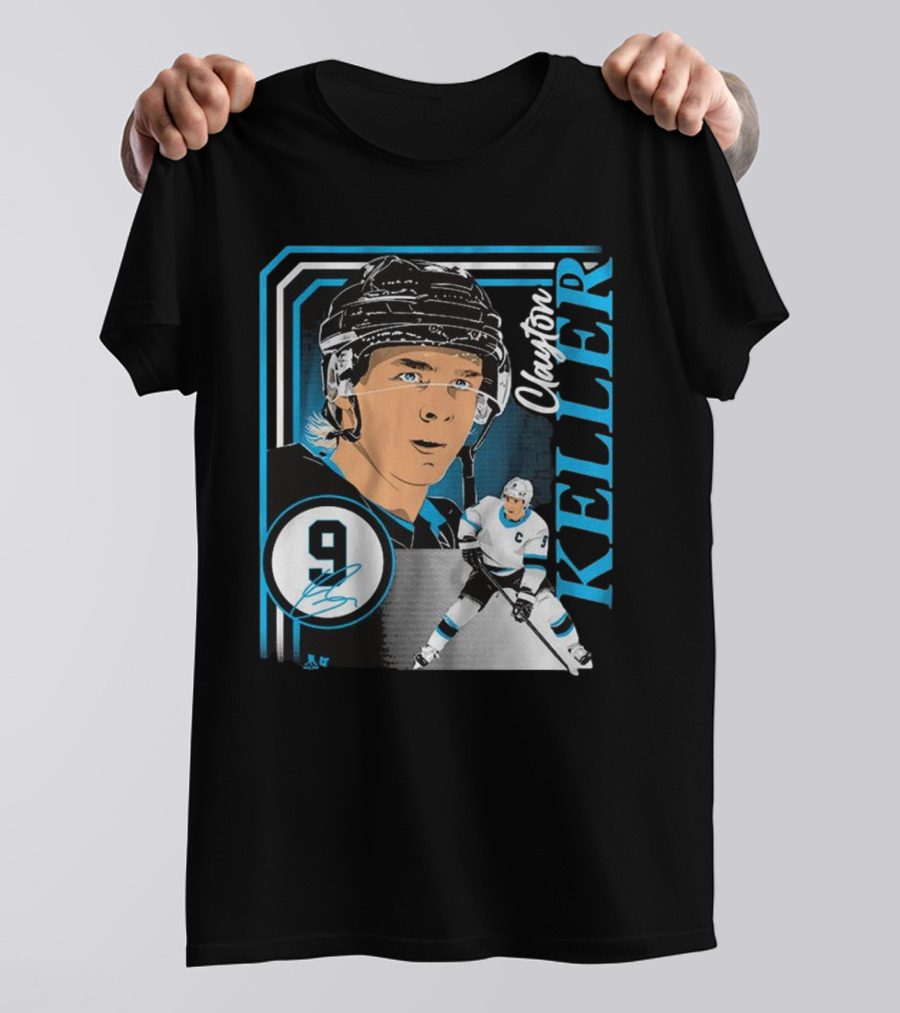 Clayton Keller 9 Hockey Portrait Collage T-Shirt
