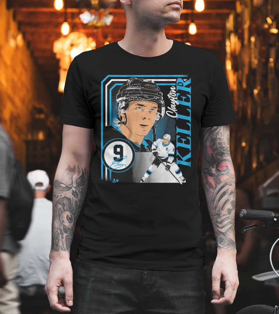 Clayton Keller 9 Hockey Portrait Collage T-Shirt