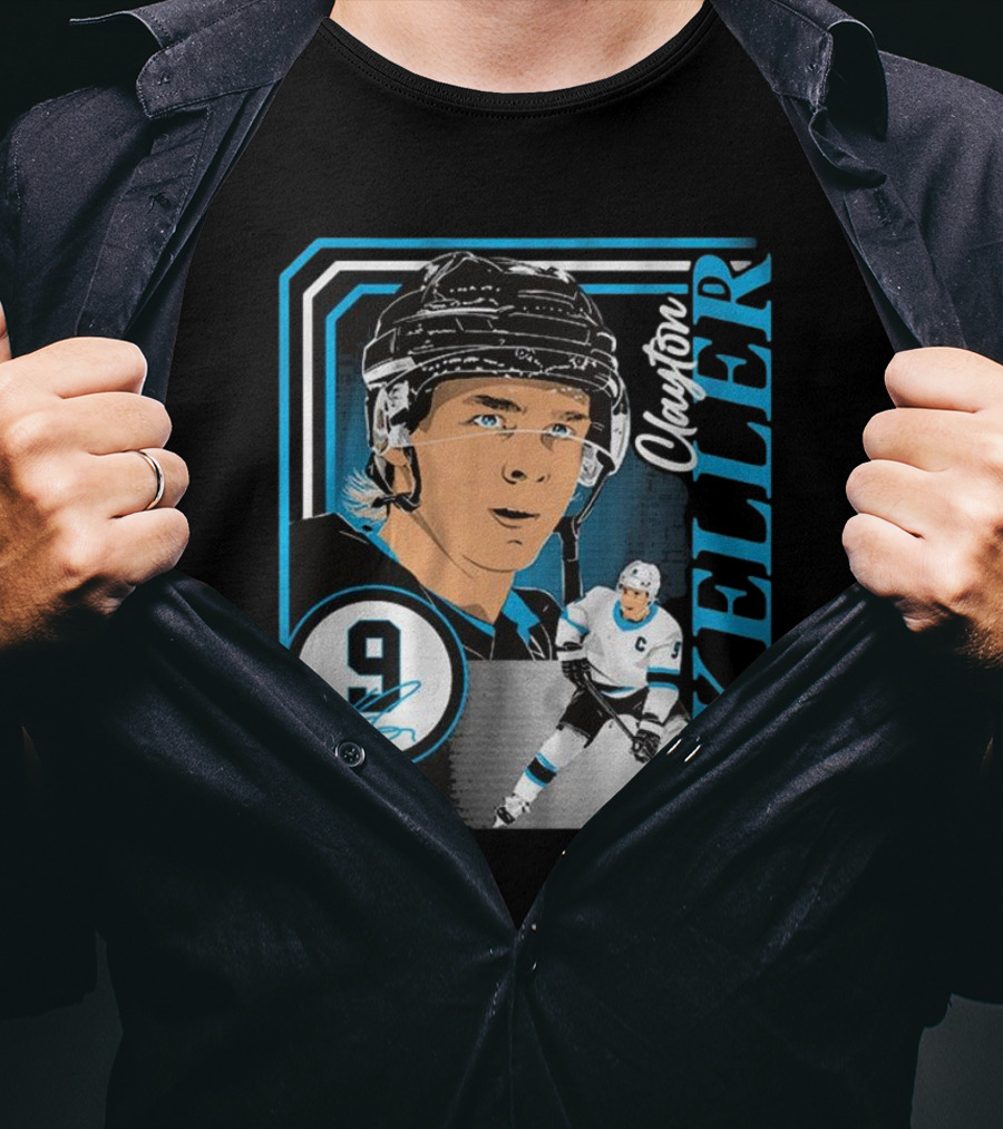 Clayton Keller 9 Hockey Portrait Collage T-Shirt