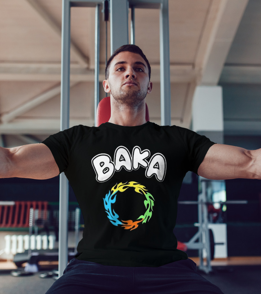 Baka Multi-Color Flame Circle T-Shirt