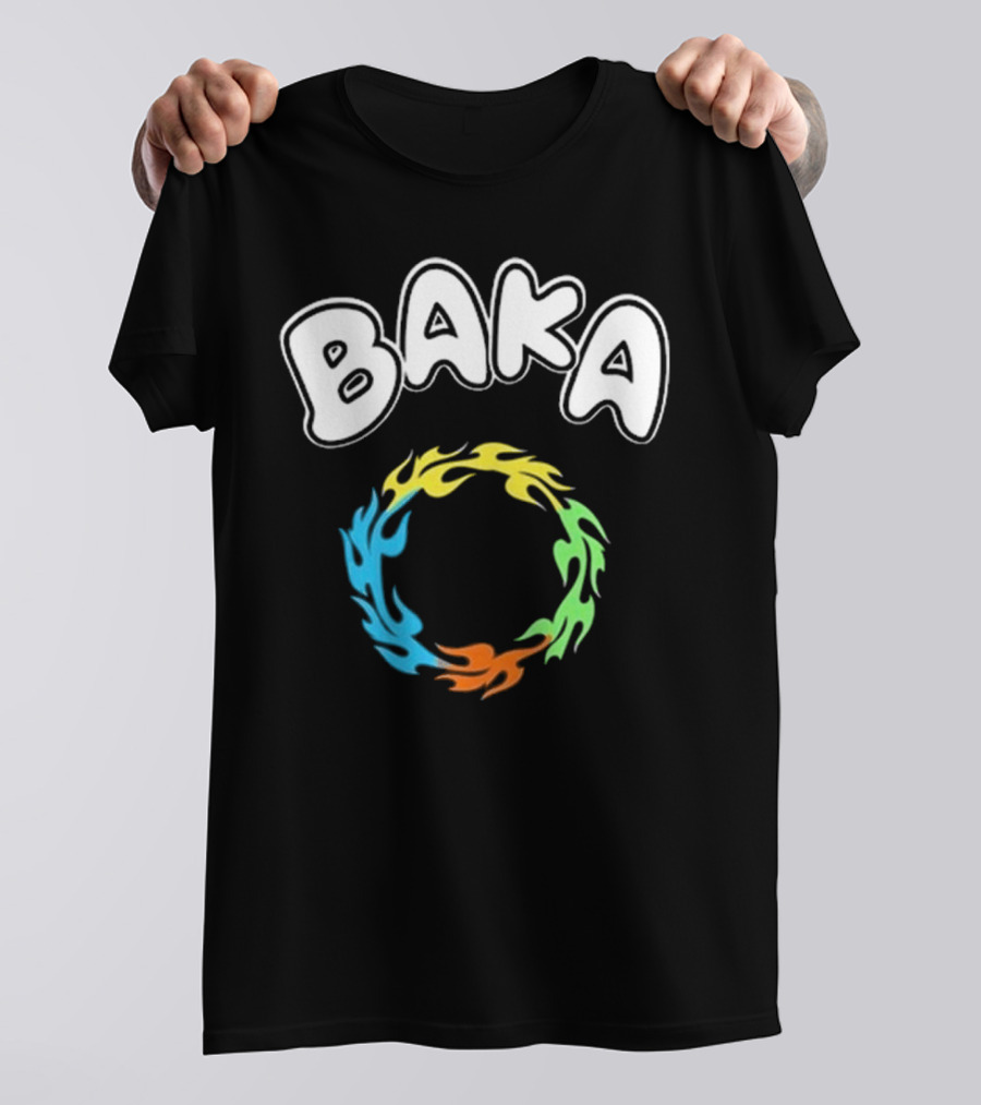 Baka Multi-Color Flame Circle T-Shirt