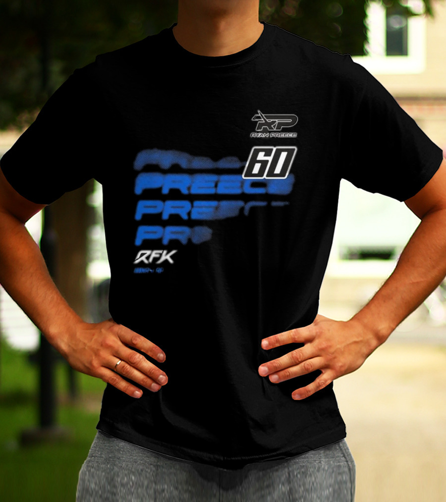 Ryan Preece RP 60 RFK Blue Men's Black T-Shirt