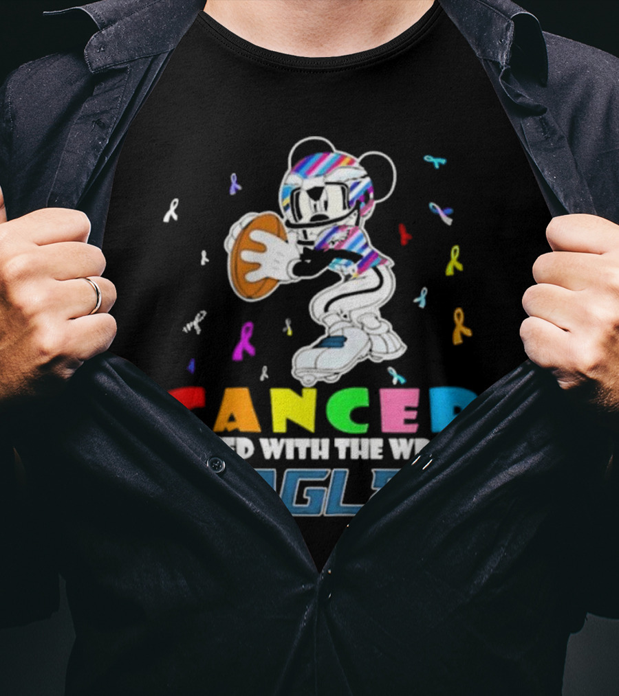 Cancer Messed With The Wrong Eagles Mickey T-Shirt