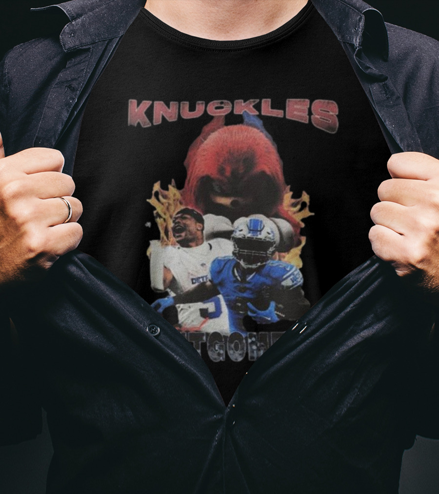 Knuckles Montgomery Detroit Lions 5 Football T-Shirt