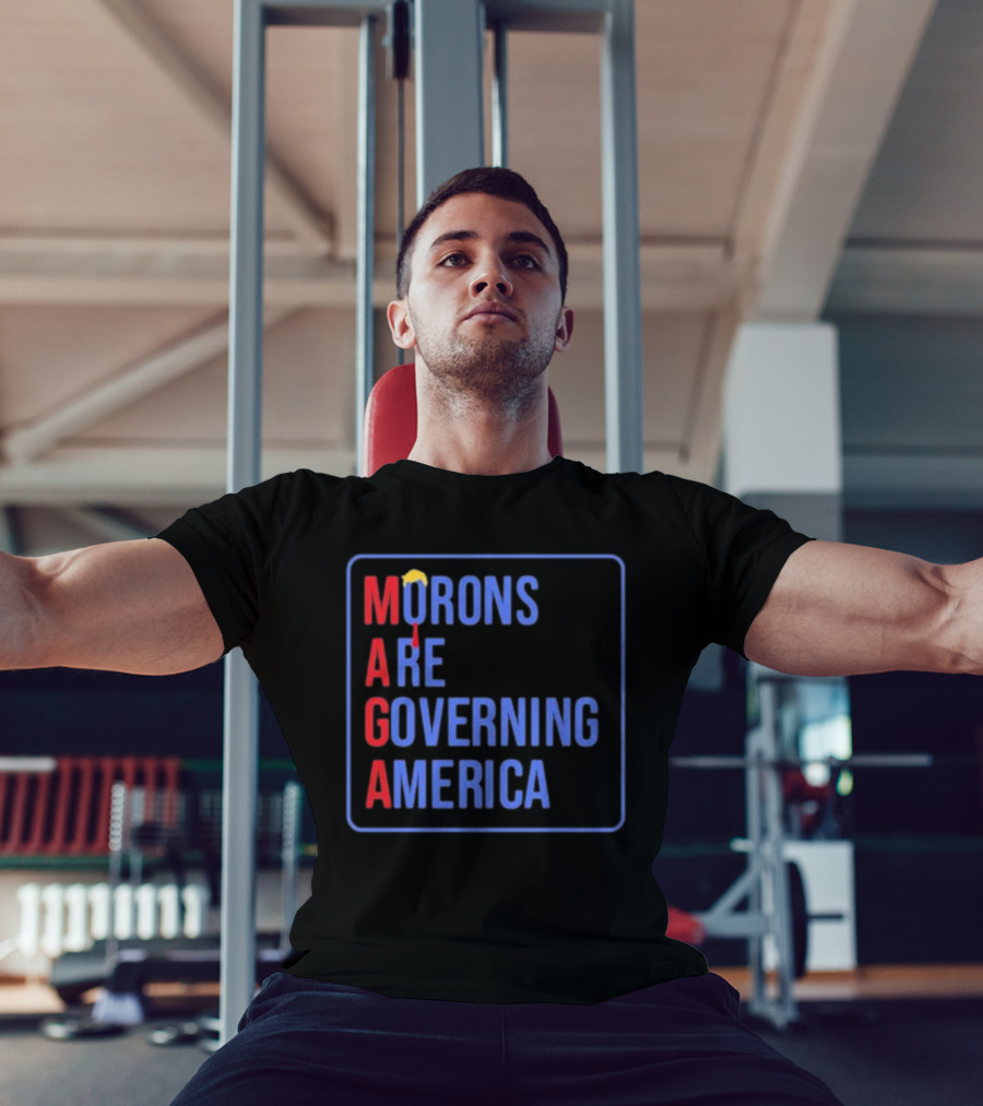 Morons Are Governing America MAGA Parody Text And Umbrella T-Shirt
