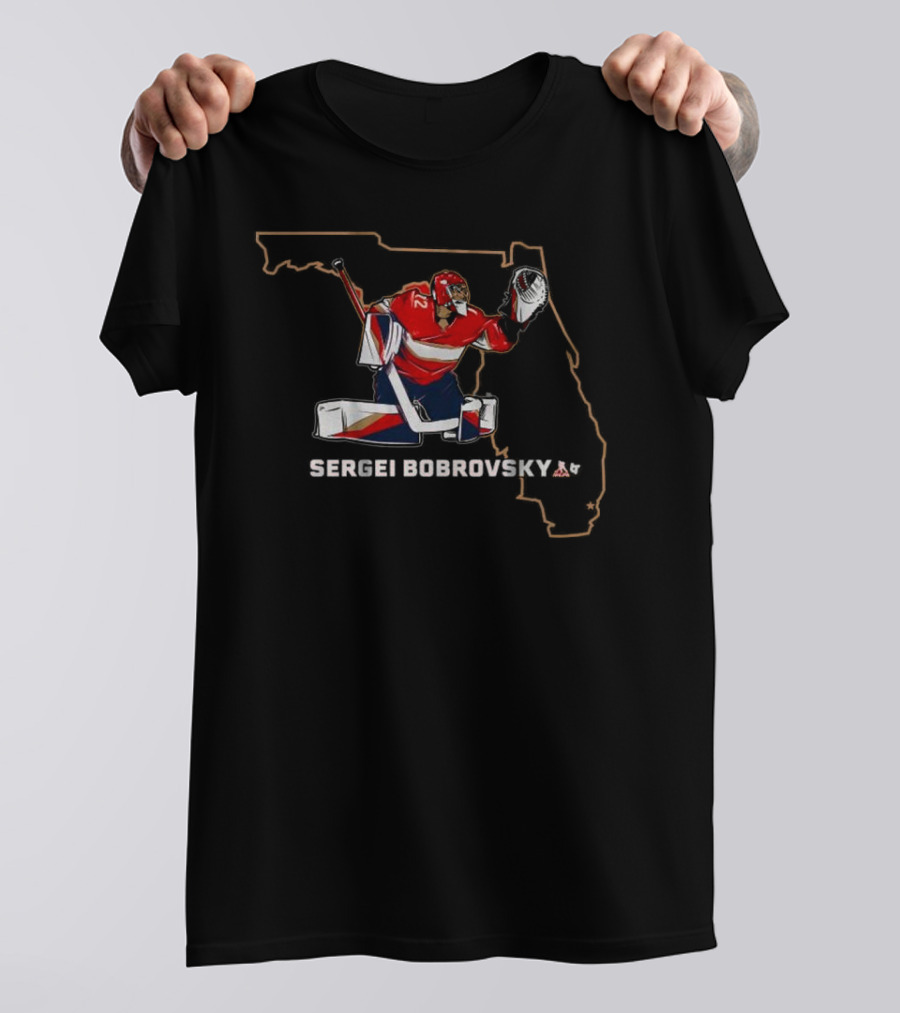 Sergei Bobrovsky Florida Hockey Goalie Star T-Shirt
