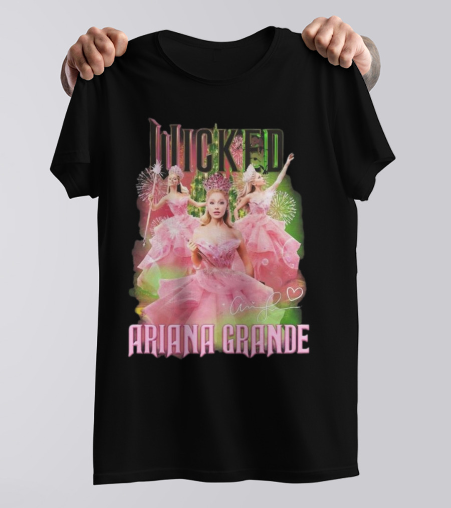 Wicked Ariana Grande Signature Pink Dress Trio T-Shirt
