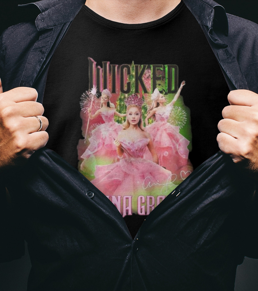 Wicked Ariana Grande Signature Pink Dress Trio T-Shirt