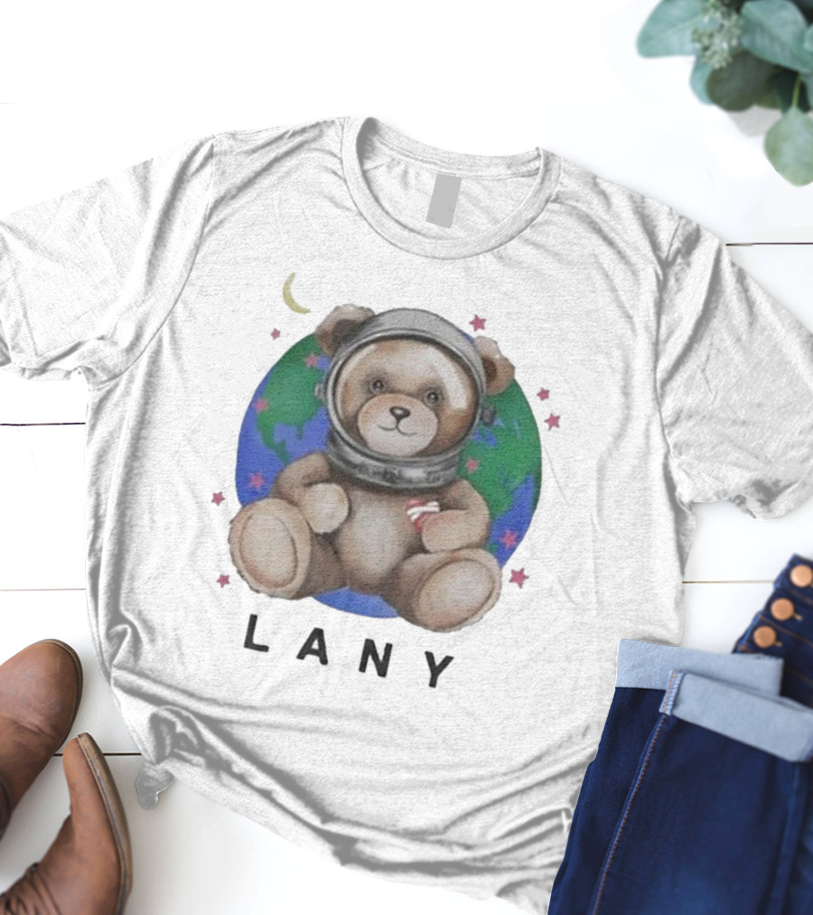 Lany Astro Bear Earth Stars Moon T-Shirt