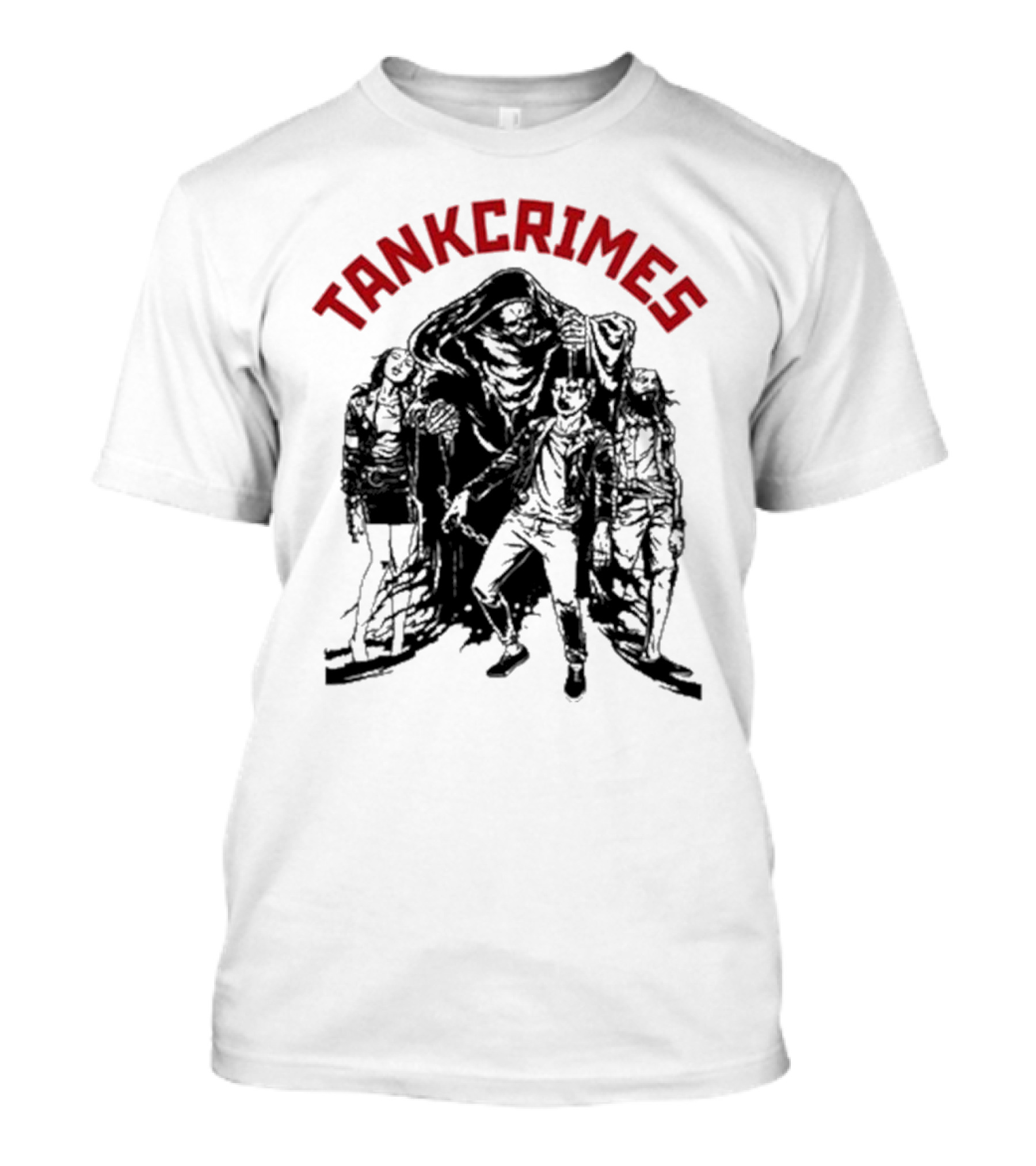 Tankcrimes Brainsqueeze Grim Reaper And Zombies T-Shirt