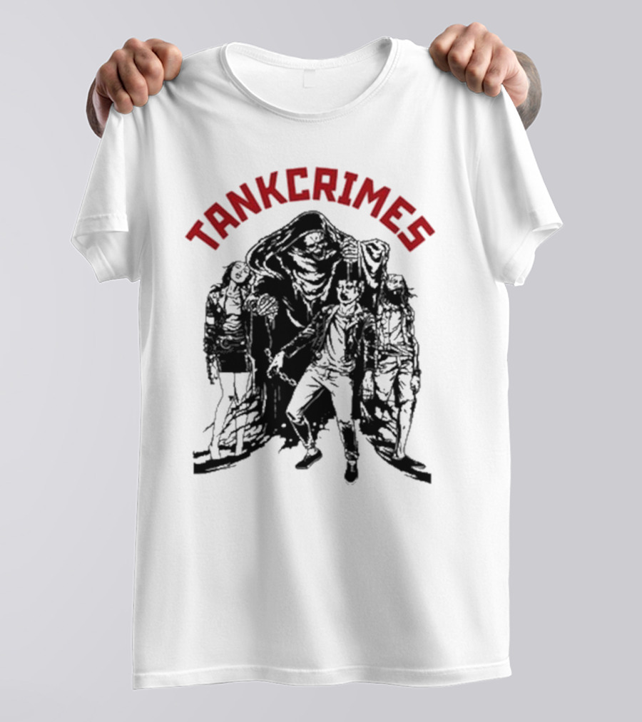 Tankcrimes Brainsqueeze Grim Reaper And Zombies T-Shirt