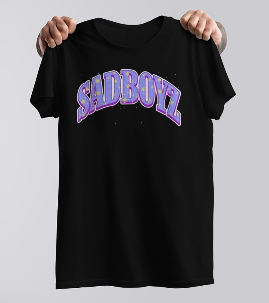 Sad Boyz Purple Rhinestone Star T-Shirt