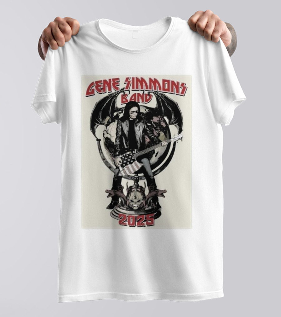 Gene Simmons Band 2025 Spring Shows Featuring Iconic Imagery T-Shirt