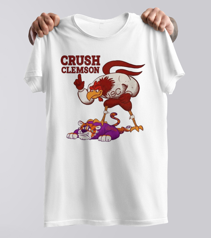 Crush Clemson USC Gamecocks Defeat Tigers Mascot T-Shirt