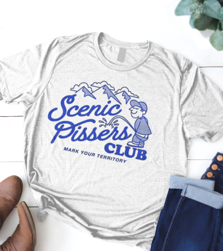 Scenic Pissers Club Mark Your Territory Mountains T-Shirt