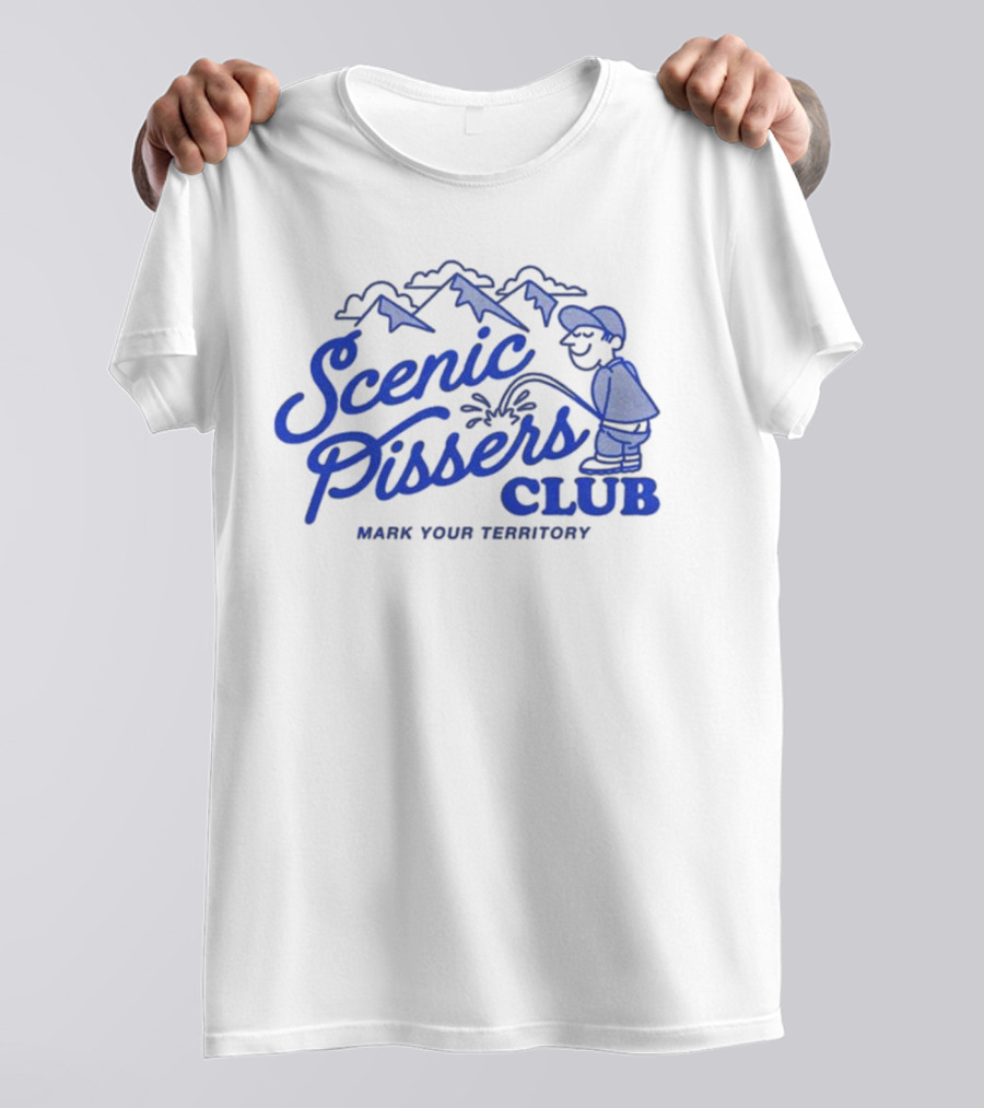 Scenic Pissers Club Mark Your Territory Mountains T-Shirt