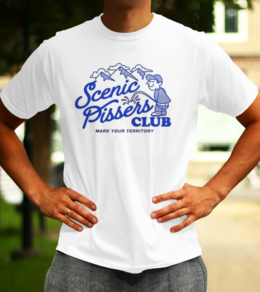 Scenic Pissers Club Mark Your Territory Mountains T-Shirt