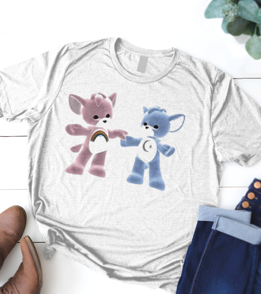 Signed Carebear Rainbow And Moon Duo T-Shirt