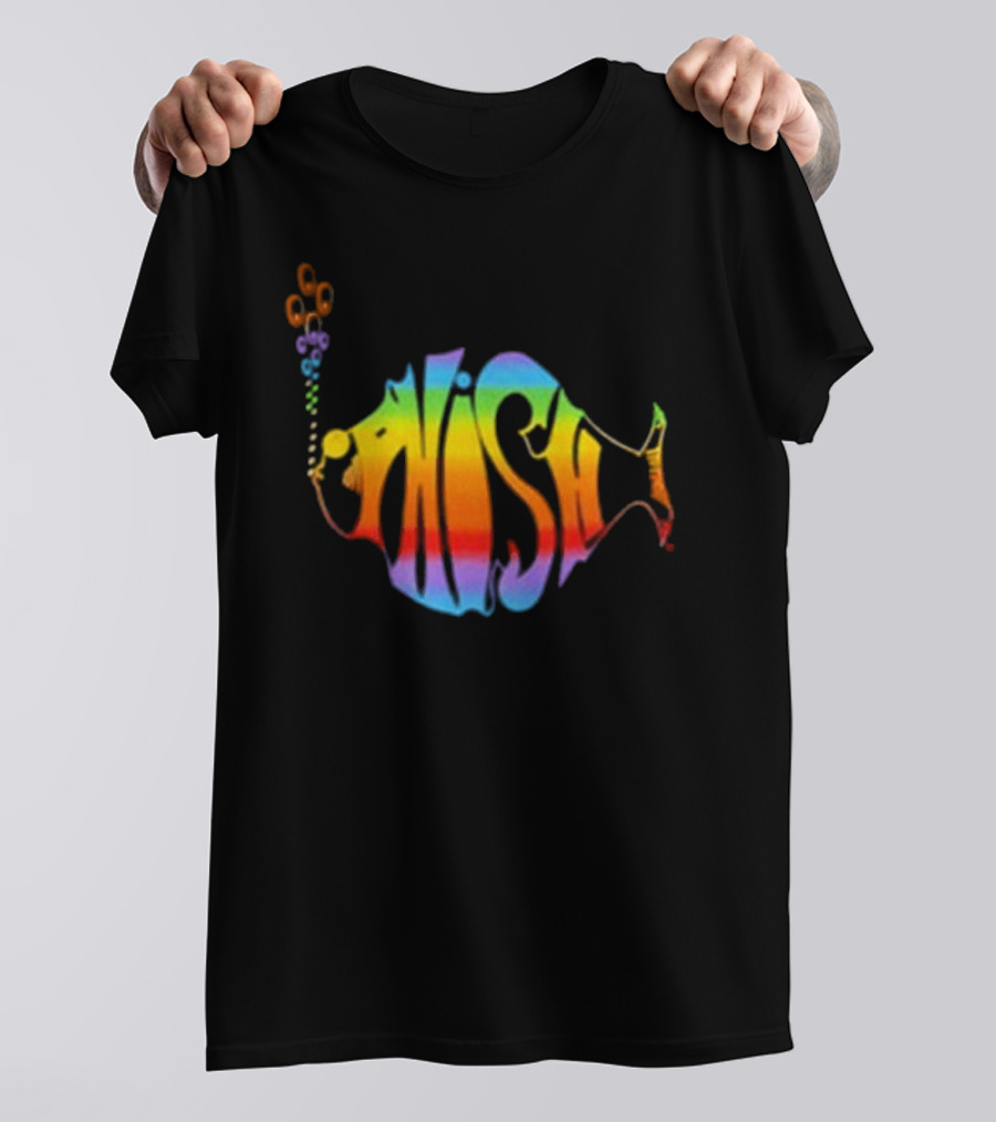 Phish Rainbow Lodgewood Fish Shaped T-Shirt