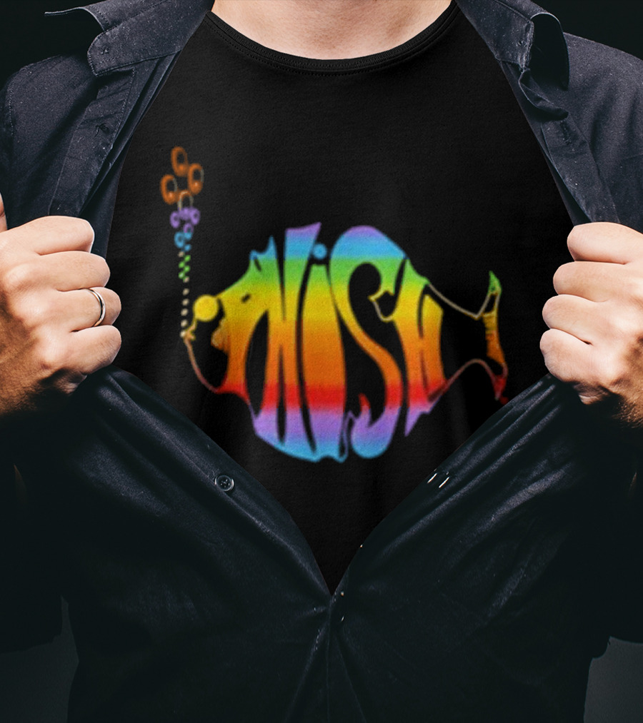 Phish Rainbow Lodgewood Fish Shaped T-Shirt