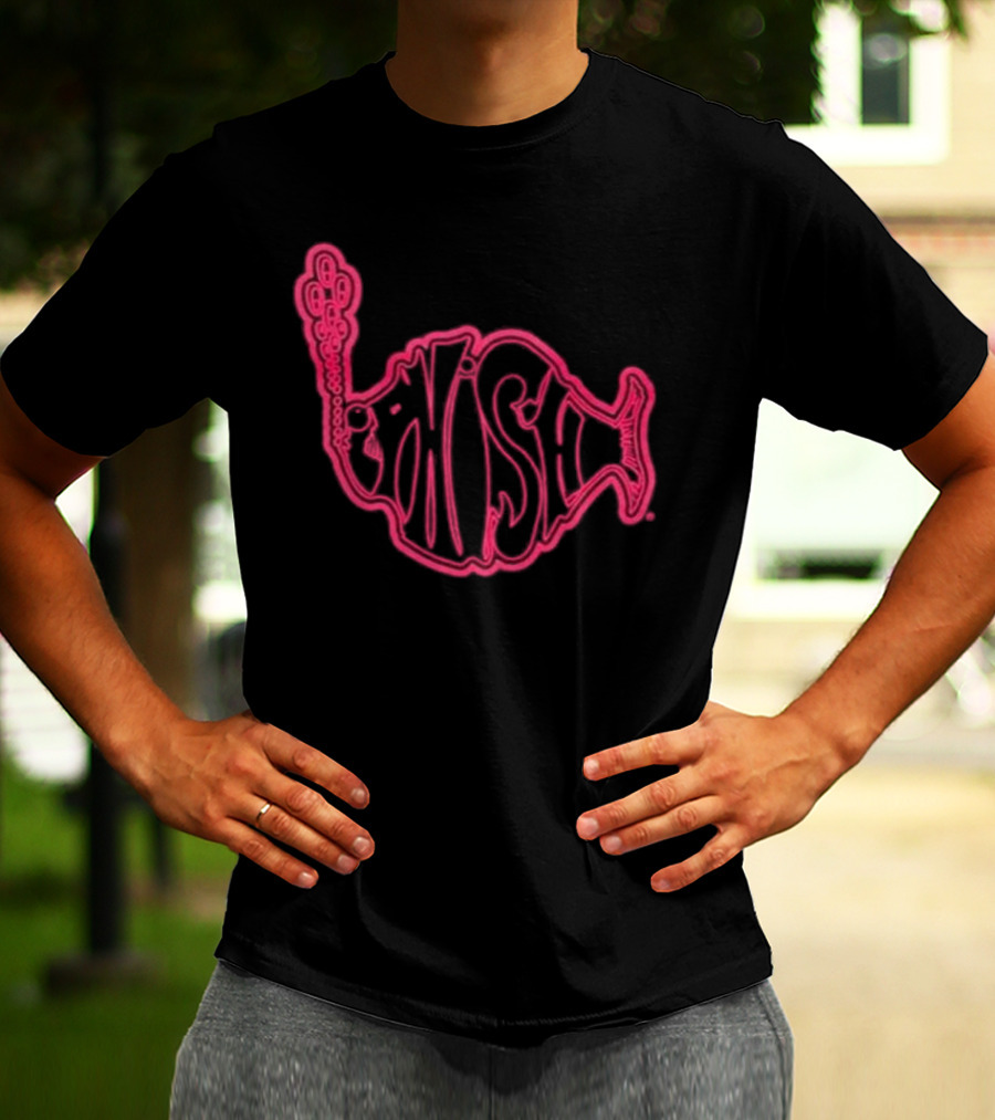 Phish Neon Fish Logo Lodgewood Stroke T-Shirt