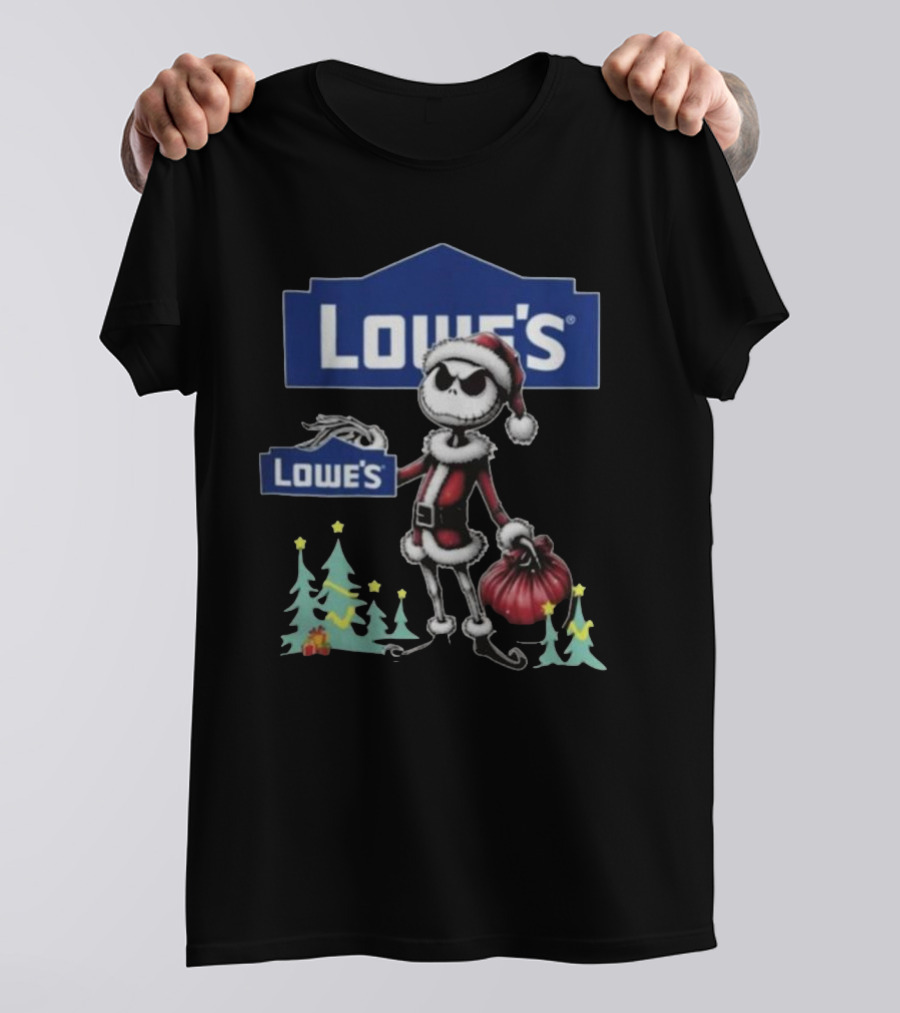 Lowe's Santa Jack Skellington Merry Christmas T-Shirt