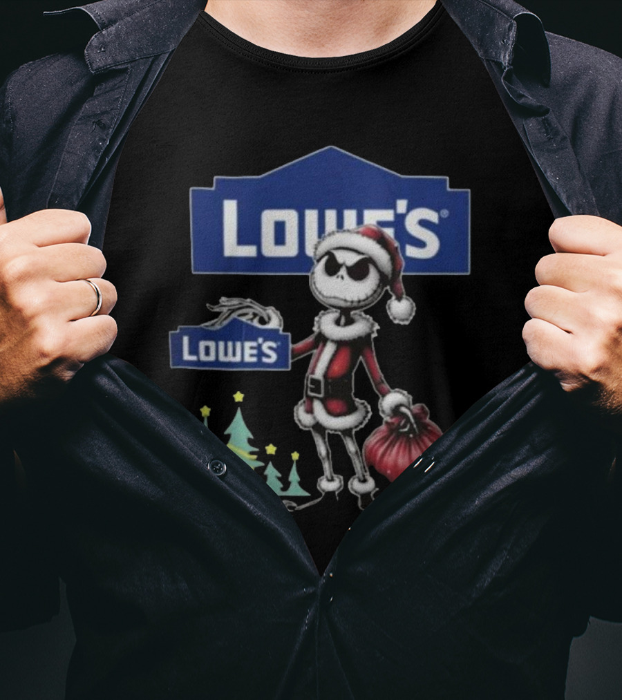 Lowe's Santa Jack Skellington Merry Christmas T-Shirt
