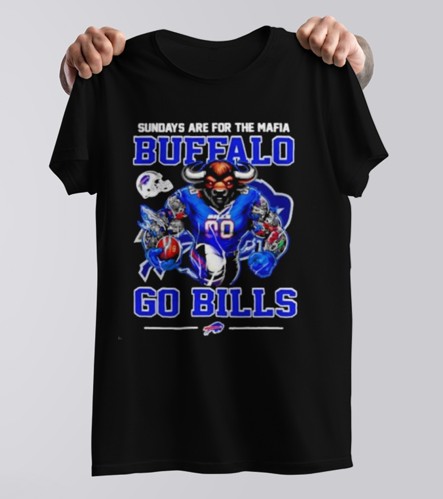 Sundays Are For The Mafia Buffalo Go Bills Mascot T-Shirt