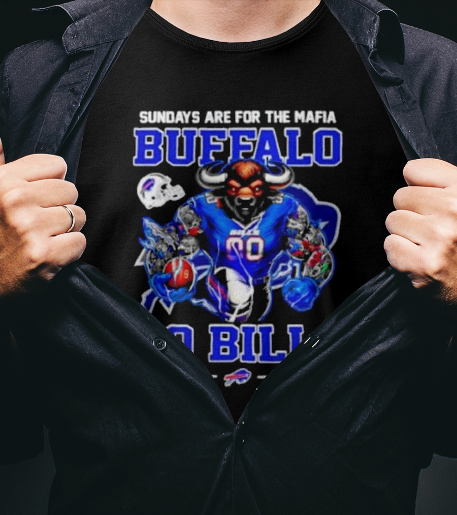 Sundays Are For The Mafia Buffalo Go Bills Mascot T-Shirt