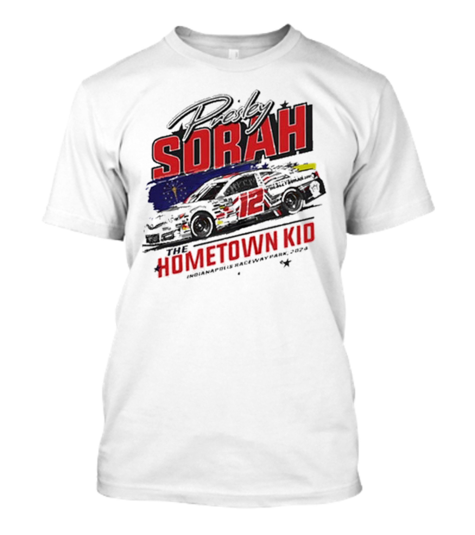 Presley Sorah The Hometown Kid Car 12 Indianapolis Raceway Park T-Shirt