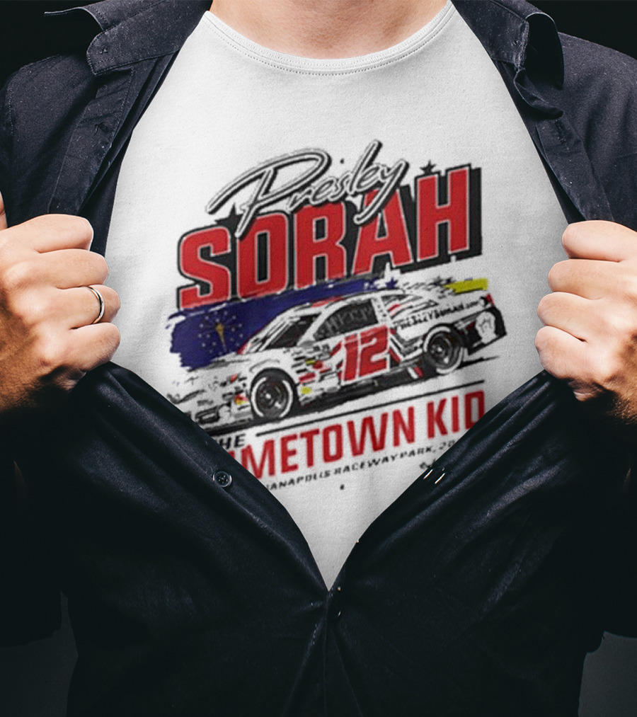 Presley Sorah The Hometown Kid Car 12 Indianapolis Raceway Park T-Shirt