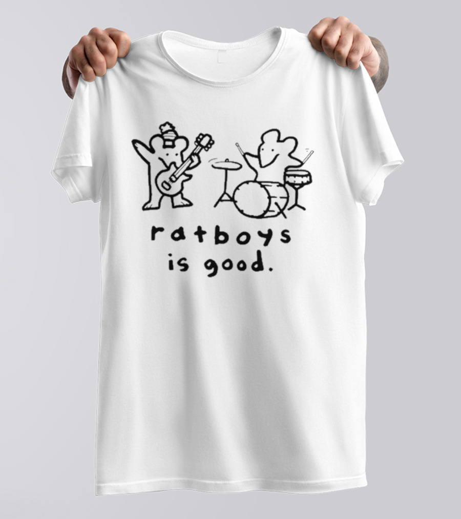 Ratboys Band Is Good Two Cartoon Characters Playing Instruments T-Shirt