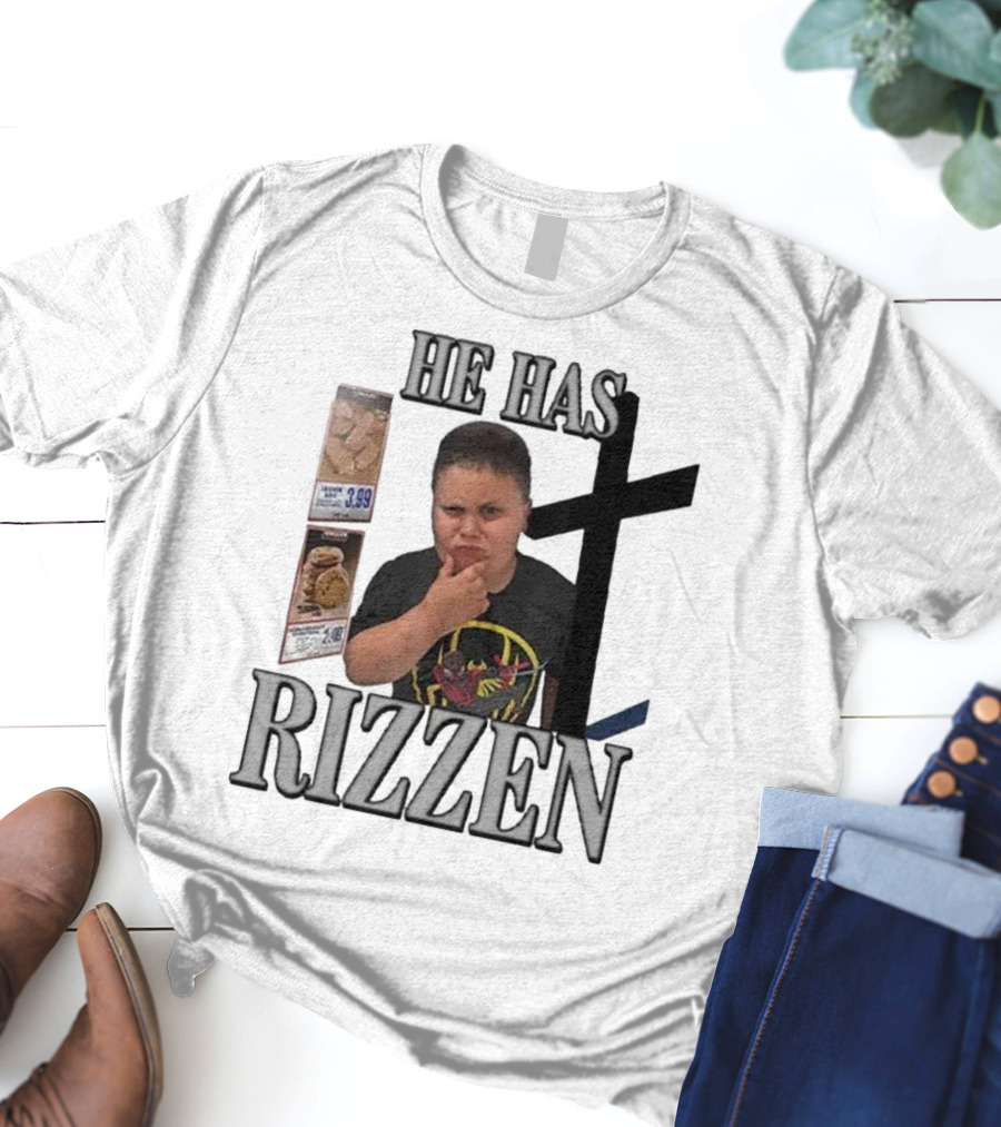 He Has Rizzen Rizzler Costco Guy With Spider-Man Shirt And Price Tags T-Shirt