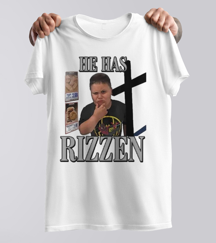He Has Rizzen Rizzler Costco Guy With Spider-Man Shirt And Price Tags T-Shirt