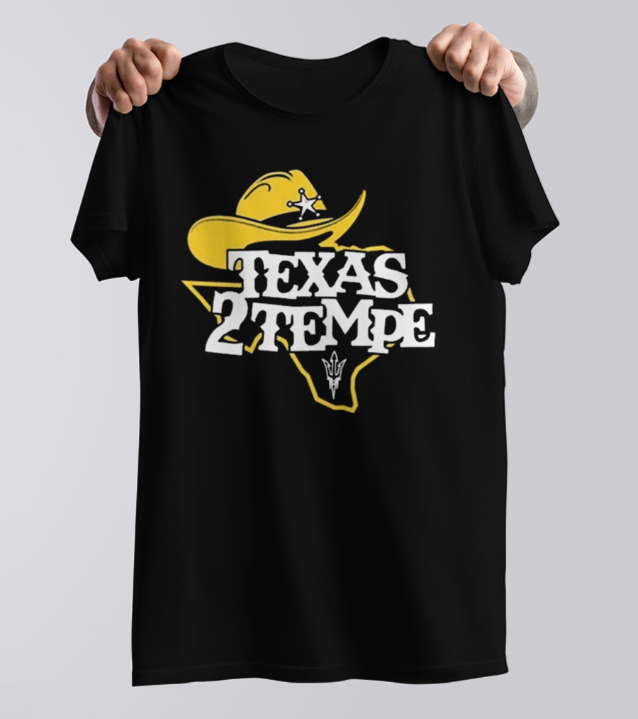 Kenny Dillingham Texas 2 Tempe Cowboy Hat State Outline Pitchfork T-Shirt