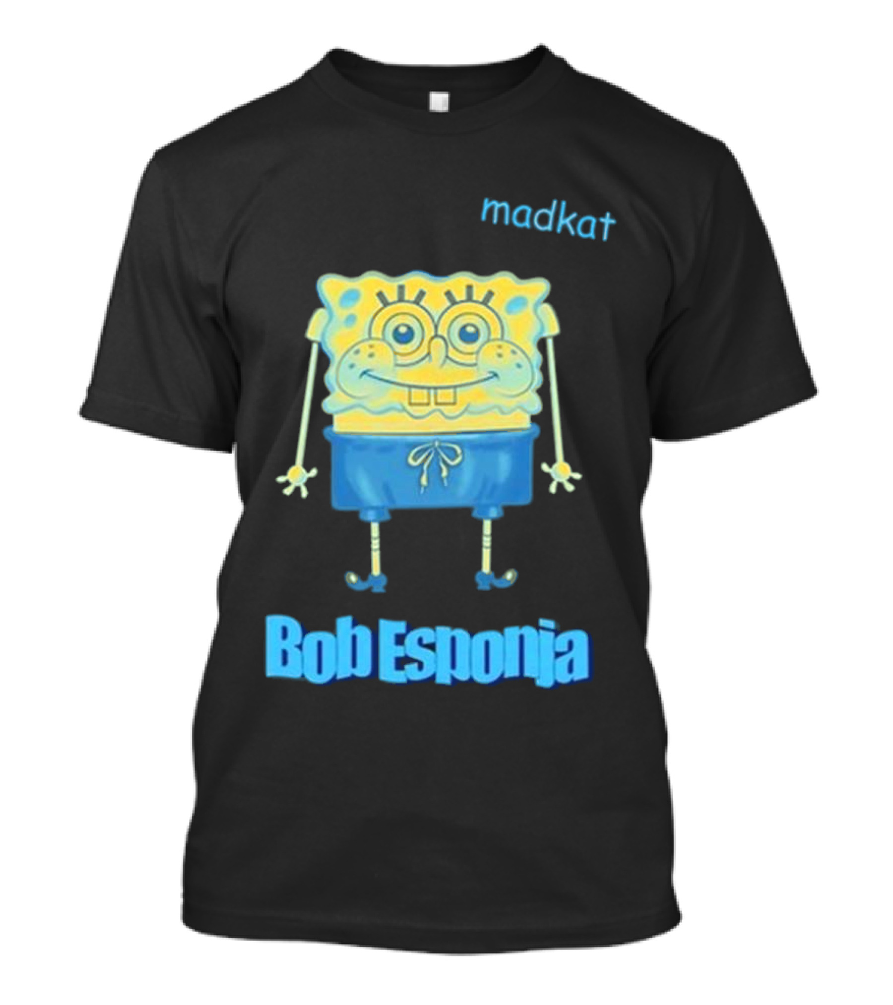 Madkat X Bob Esponja Collaboration Featuring Iconic Sponge Character T-Shirt