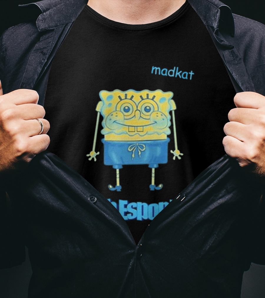 Madkat X Bob Esponja Collaboration Featuring Iconic Sponge Character T-Shirt