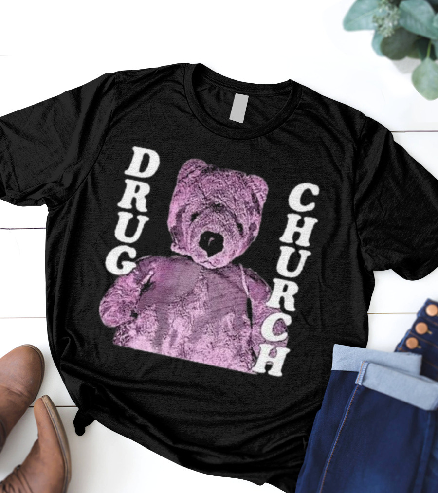 Drug Church Purple Teddy Bear T-Shirt