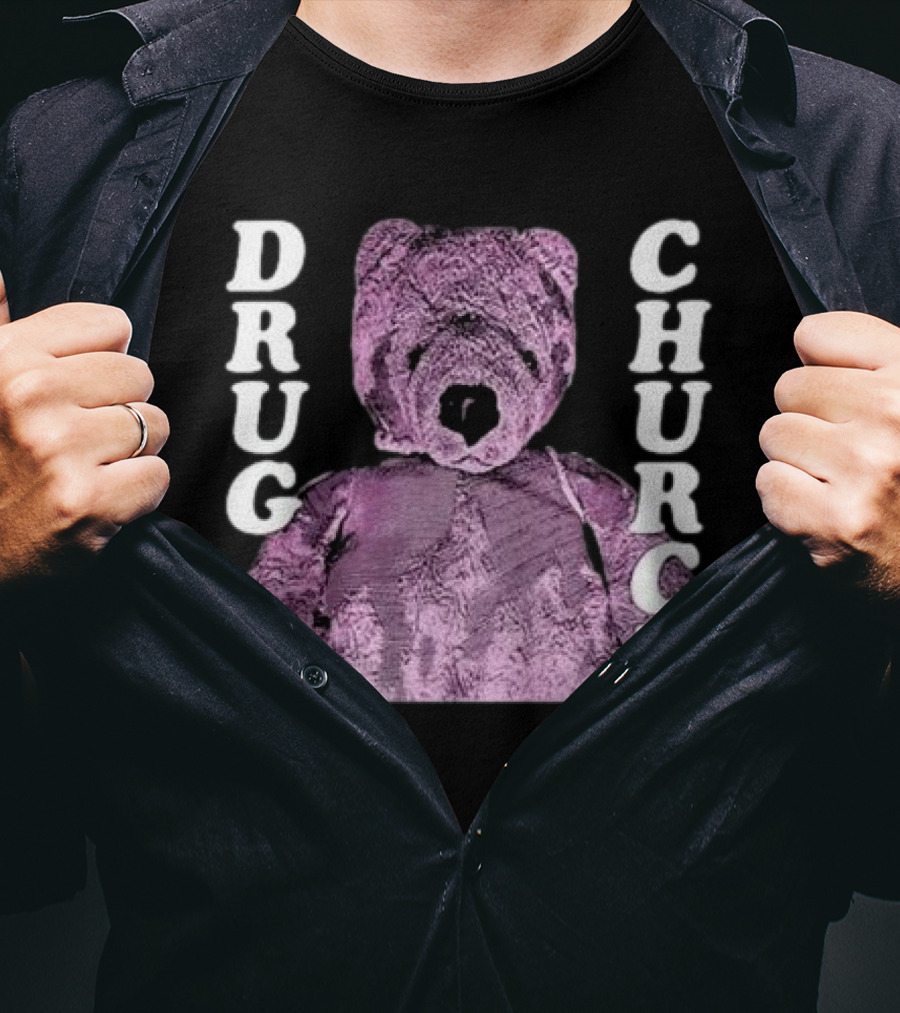 Drug Church Purple Teddy Bear T-Shirt