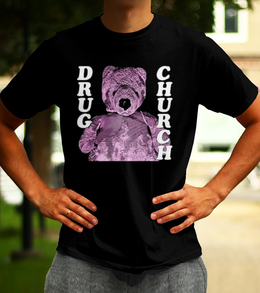 Drug Church Purple Teddy Bear T-Shirt