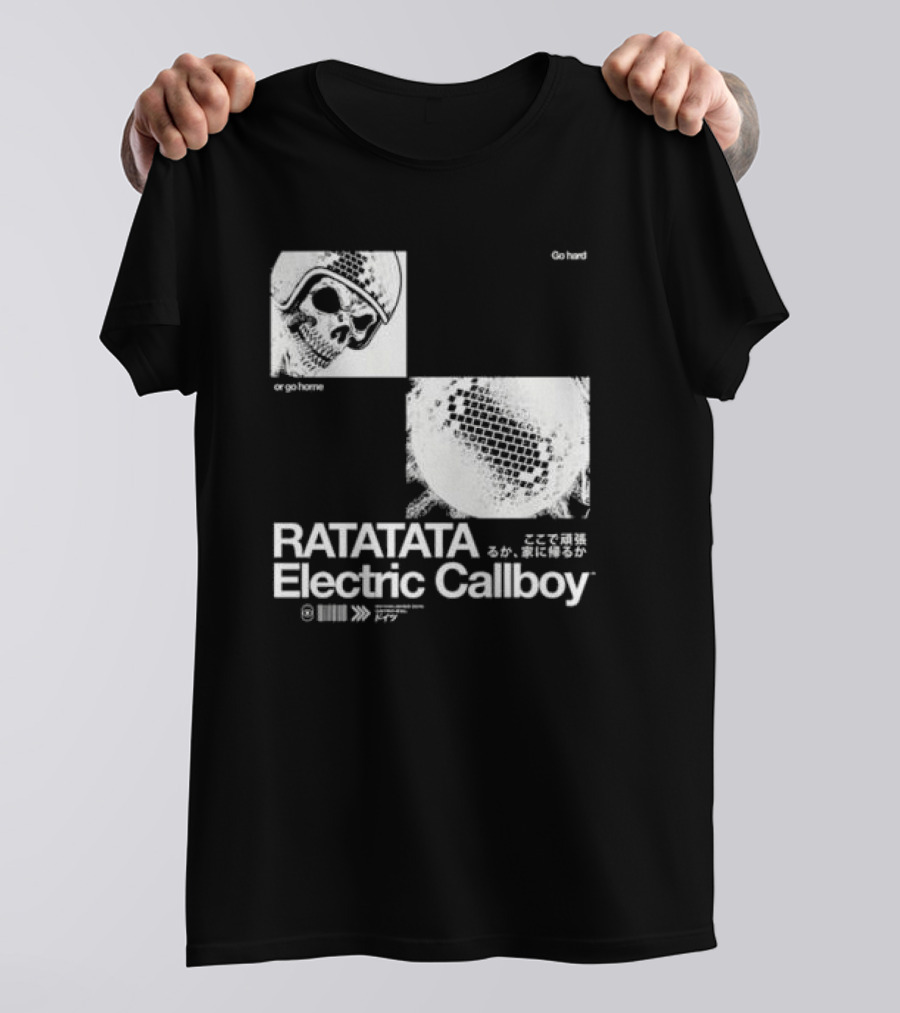 Electric Callboy Ratatata Skull Disco Go Hard Or Go Home T-Shirt
